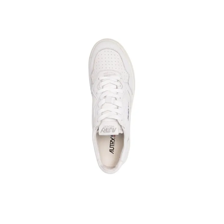 AUTRY Medalist Low Solid Goatskin 'Optic White'-3