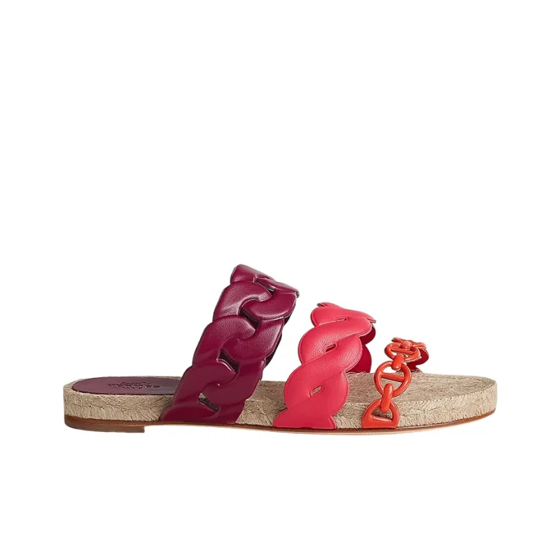 HERMES Gwen Stylish Sandals Women's Pink Purple Orange-1