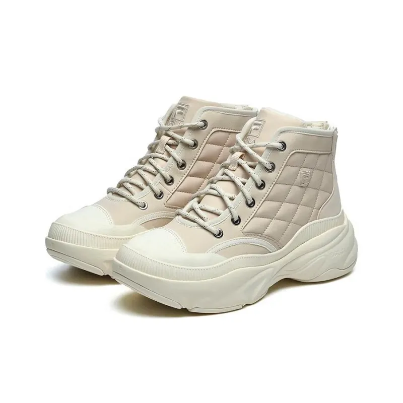 FILA Bread Mid Wear-Resistant Mid-Top Casual Shoes Women's Cassava Pink-1