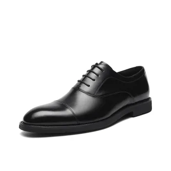HLA Dress Shoes Men Low Top Black/Brown