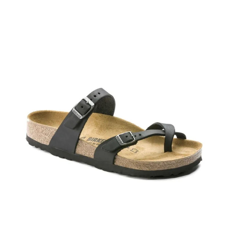 Birkenstock Mayari Natural Leather Oiled 'Black' Women's-1