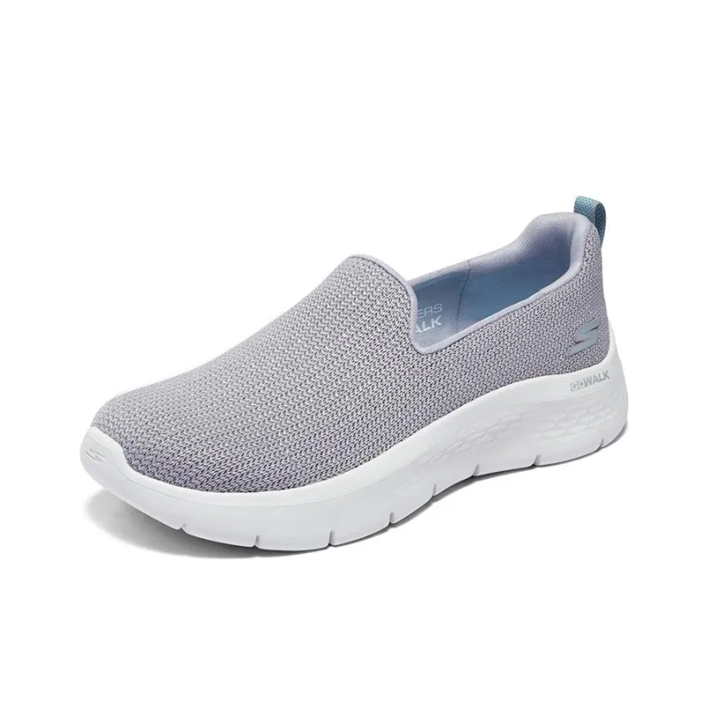 Skechers Go Walk Fle Cushioning Anti Slip And Wear Resistant Low Top Casual Shoes Women's White Gray-2