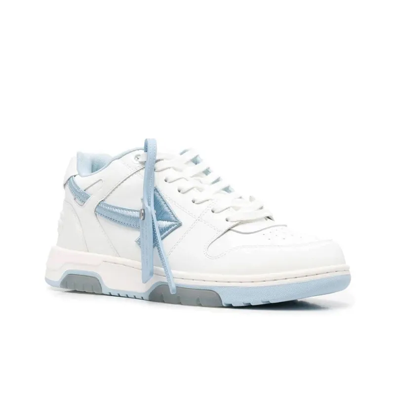 OFF WHITE Out Of Office Ooo Low Tops Embroidered Arrow White Light Blue-2
