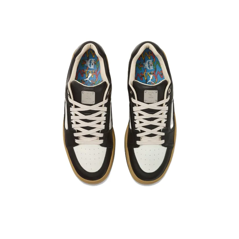 PUMA x MCM Stylish Skateboarding Shoes Men's Black White-3