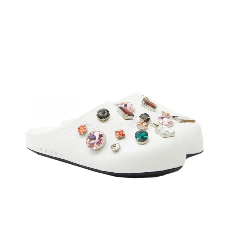 MARNI Closed Toe Slippers Women's White-2
