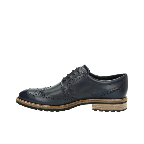 Ecco Dress Shoes Men Low-Top Denim Blue