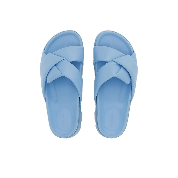 FERRAGAMO Slide Slippers Women's Blue-2