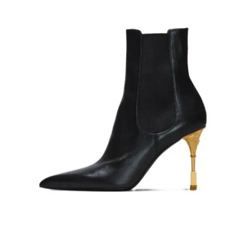 BALMAIN Moneta Leather Ankle Boots