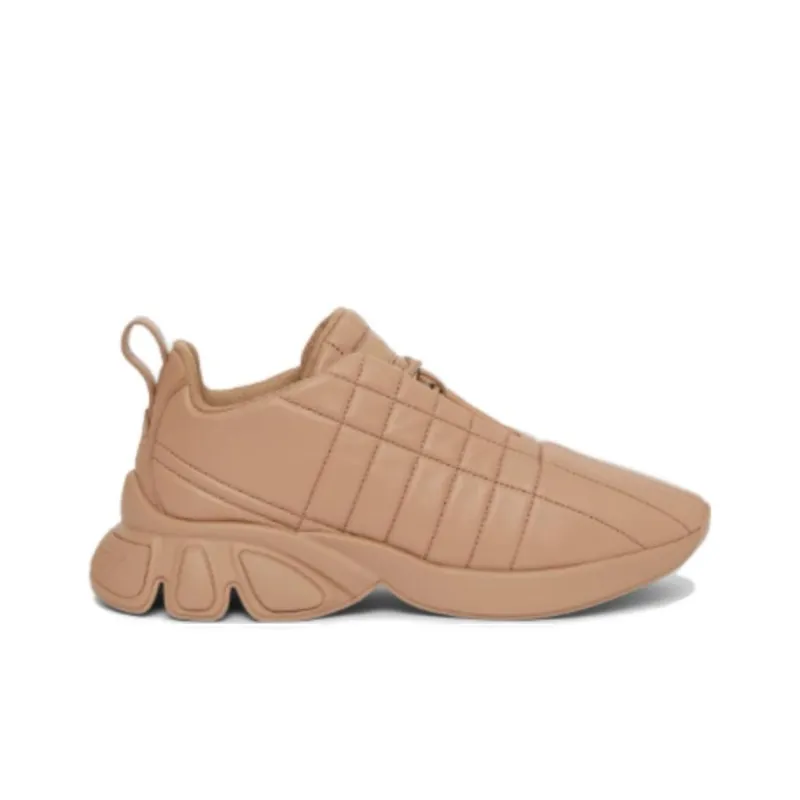 Burberry Quilted Leather Sneaker Light Beige Women's-1