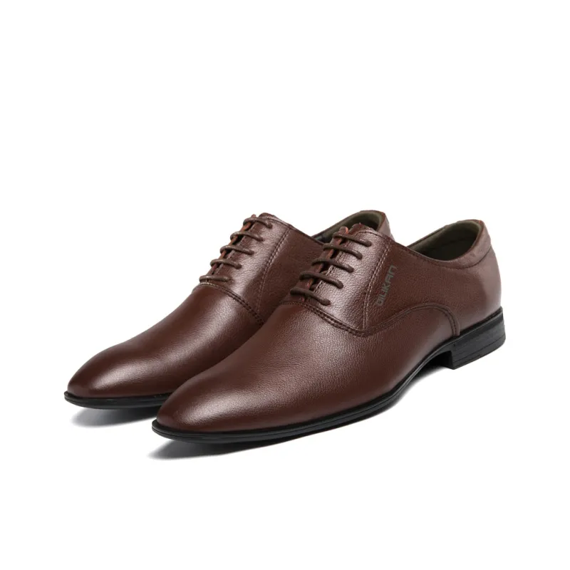 DILIKAN Dress Shoes Men Low Top Black/White/Brown-10