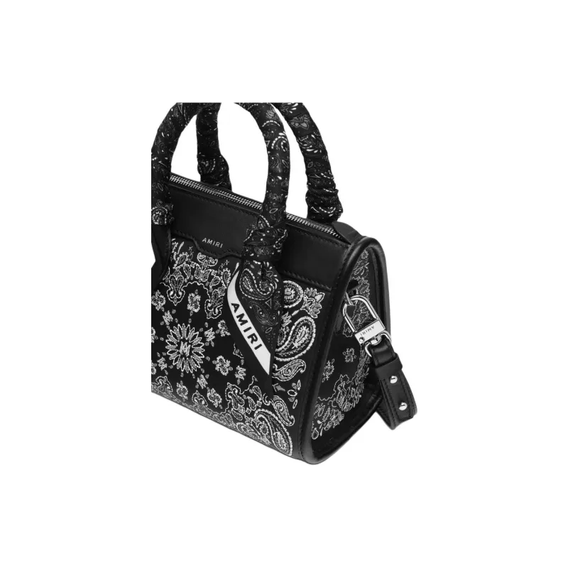 AMIRI Leather Shoulder Bag, Crossbody Bag, Handbag Mini Women's Black-4