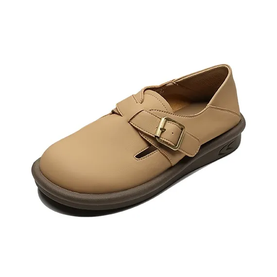 【dme】 Casual Single Shoes Women's Khaki-0