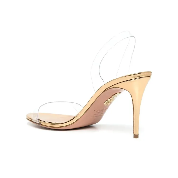 AQUAZZURA So Nude 85mm Transparent Sandals-4