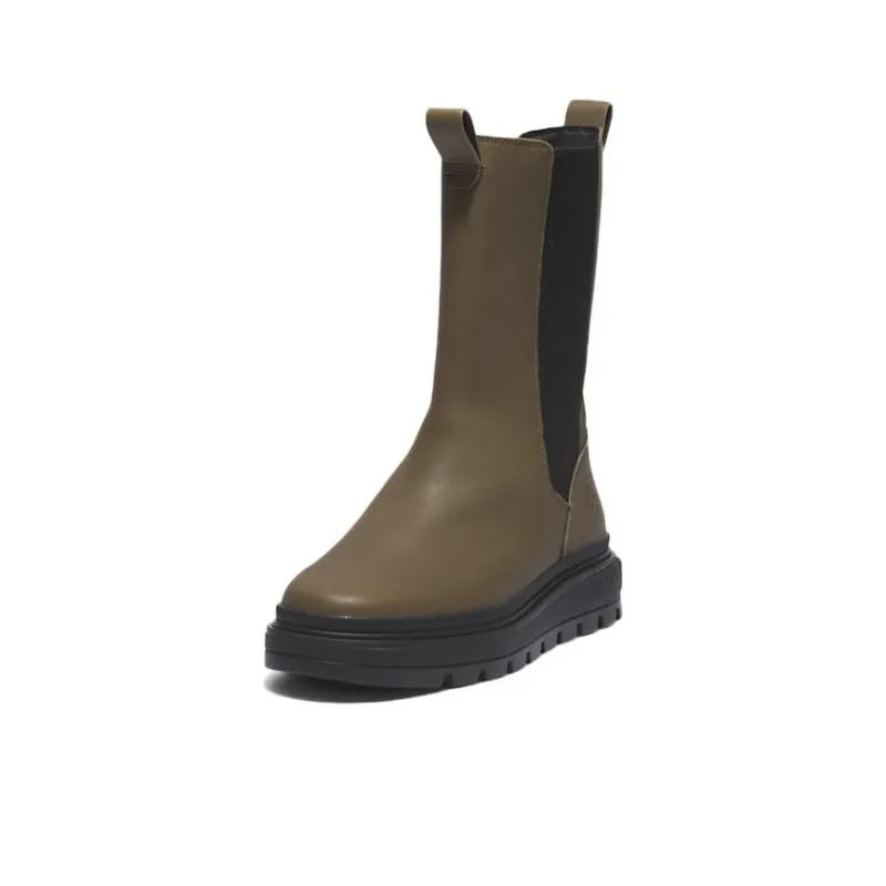 Timberland Ray City Greenstride Combat Crew Chelsea Boots Women's Green-2