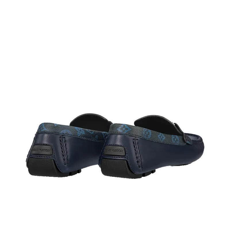LOUIS VUITTON Lv Monte Carlo Moccasin Shoes 'Navy With Monogram Collar'-3