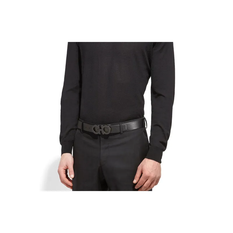 FERRAGAMO Cow Leather Belts Unisex Width 3.5 Cm-2