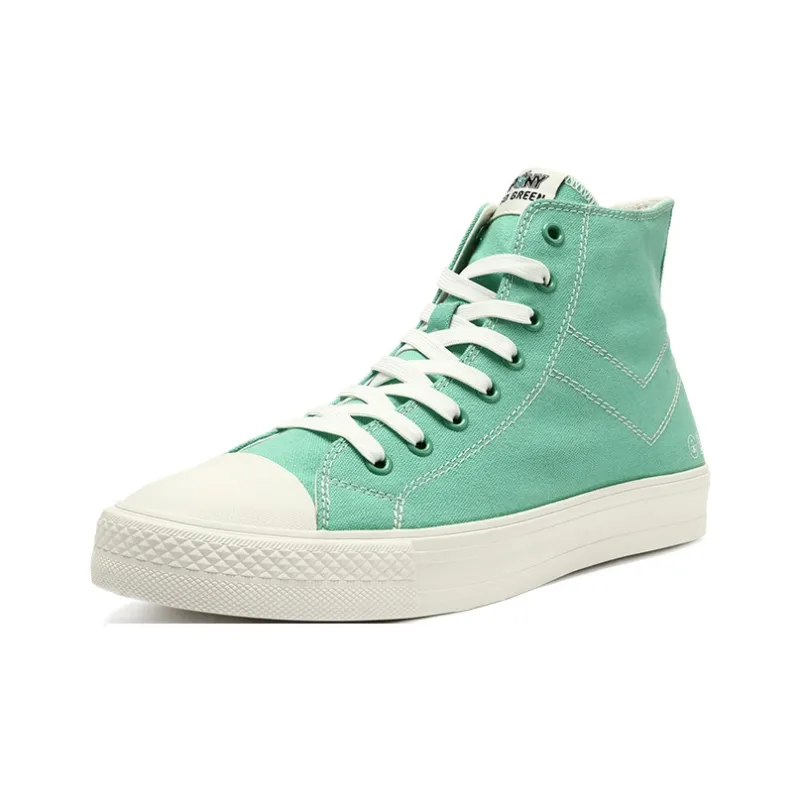 PONY Anti Slip And Wear Resistant Lightweight High Top Canvas Shoes Unisex Fruit Green-1
