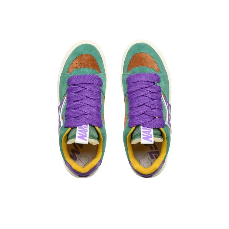 Naked Wolfe Kosa Low Top Stylish Skateboarding Shoes Men's Green Brown-3