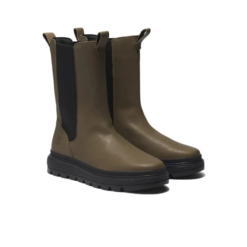 Timberland Ray City Greenstride Combat Crew Chelsea Boots Women's Green-3