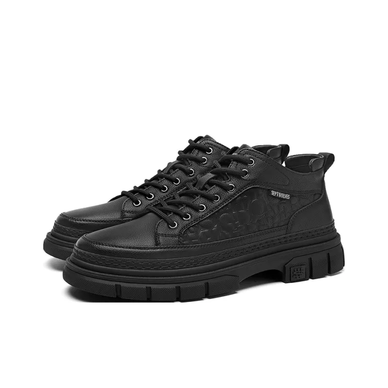 SEPTWOLVES Water-Resistant Height Increasing Warmth Low-Top Casual Shoes Men's-2