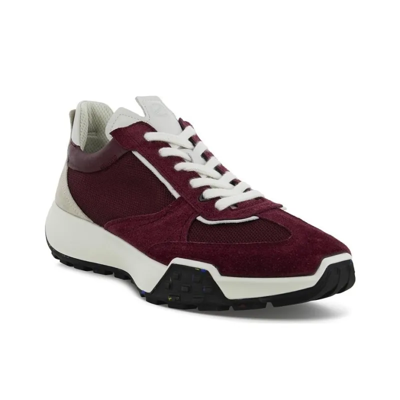 Ecco Vintage Running Shoes Collection Low Top Sports Casual Shoes Men's Burgundy-1
