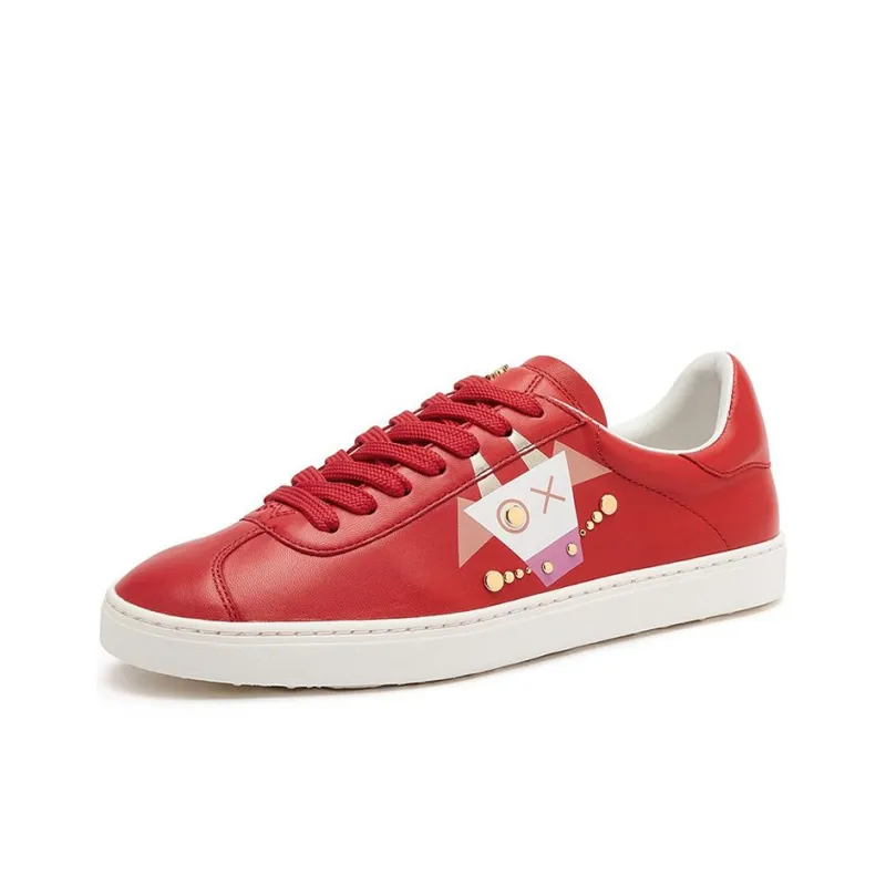 Stuart Weitzman/SW Demy Lunar 21 Low-Top Stylish Skateboarding Shoes Women's Red-2