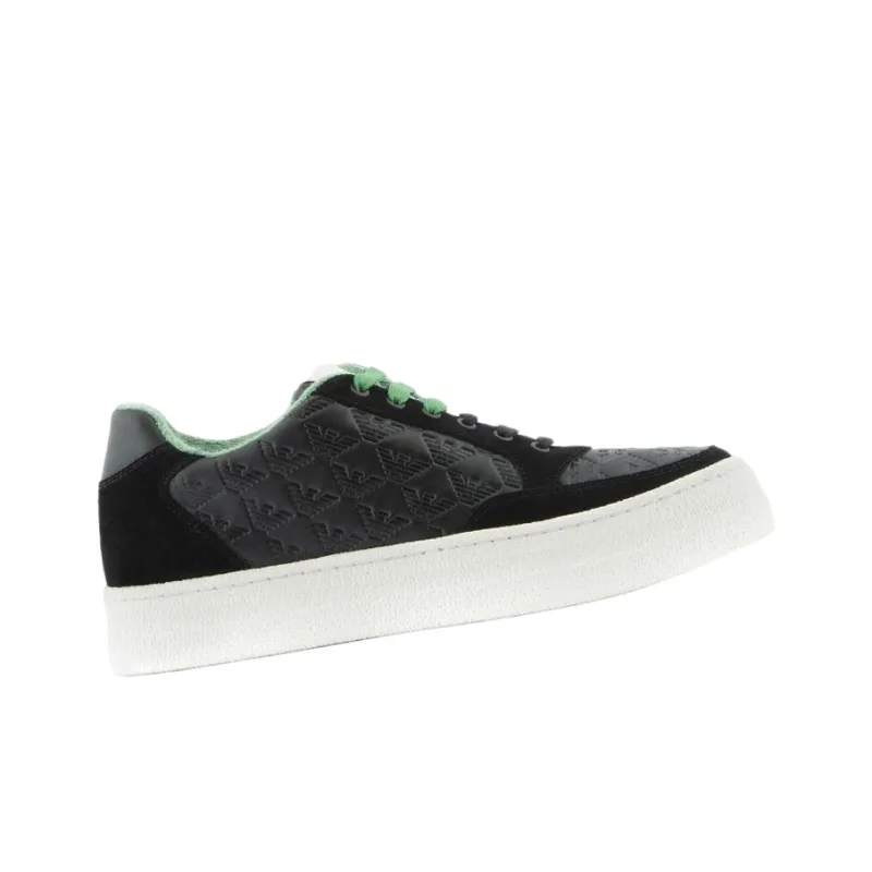 EMPORIO ARMANI Stylish Skateboarding Shoes Men's Black-1
