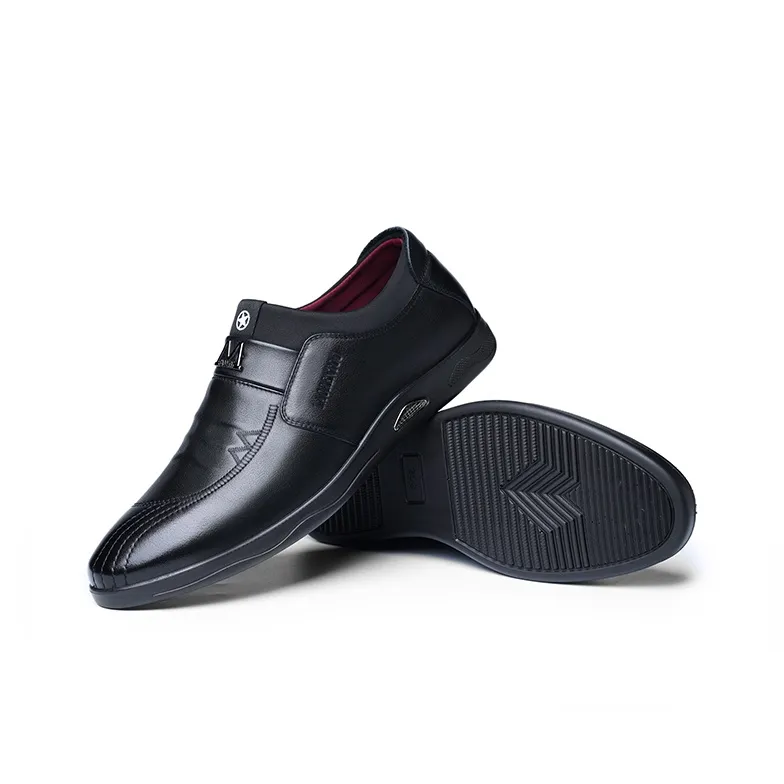LAORENTOU Men's Casual Shoes Men Low Top Black-5