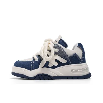 Roubini Breathable And Lightweight Low Top Skateboard Shoes Women's Dark Blue
