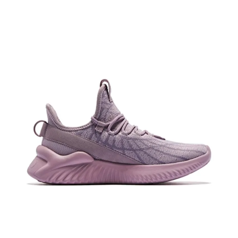 QIAODAN Shock Absorbers With Slip Resistant And Abrasion Resistant Properties Low Top Running Shoes Women's Lilac Pink-1