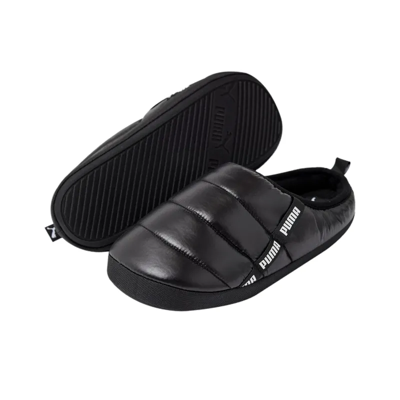 PUMA Rubber Sole Slip-Resistant Wrap-toe Slippers Unisex Black-2