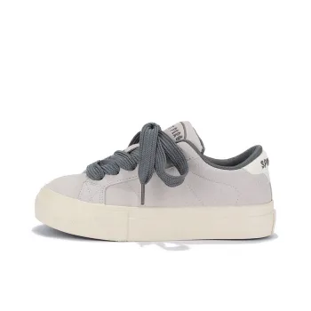 Binya Slip-Resistant Low-Top Skateboard Shoes Women's Gray