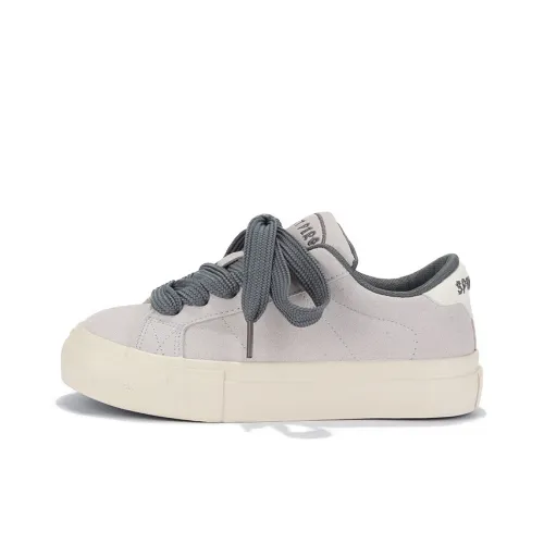 Binya Skateboard Shoes Women's Low-Top Gray