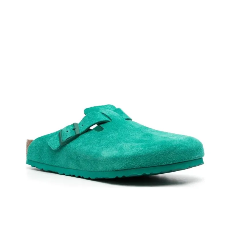 Birkenstock Rubber Sole Closed Toe Slippers Unisex Green-1