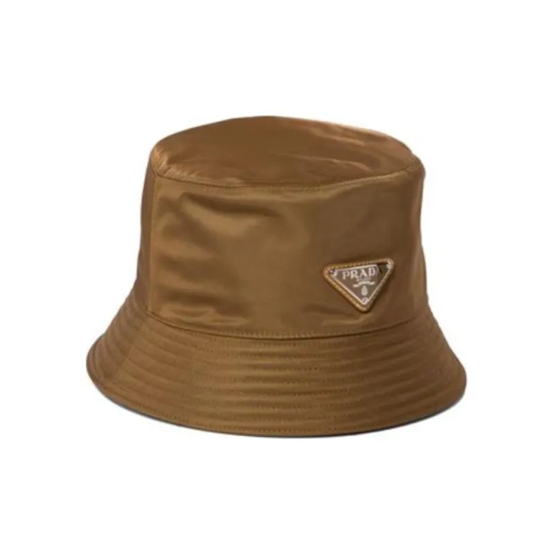 PRADA Re Nylon Triangle Logo Bucket Hat-2