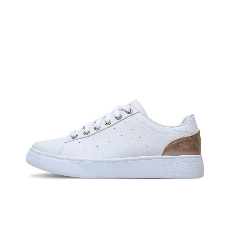 Skechers Super-Cup Anti-Slip And Wear-Resistant Lightweight Low-Top Skateboard Shoes Women's White Gold-0