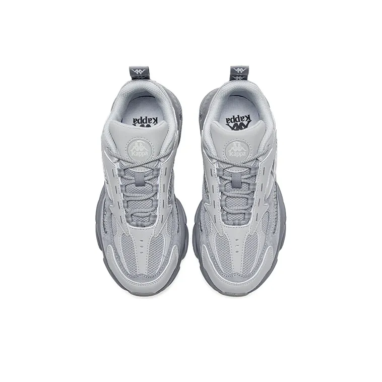 Kappa Series Chunky Sneakers Unisex Low Top Mineral Gray-3