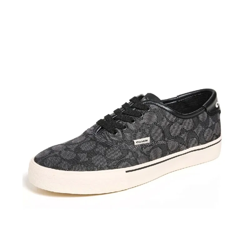 COACH Low Top Stylish Skateboarding Shoes Men's Black-1