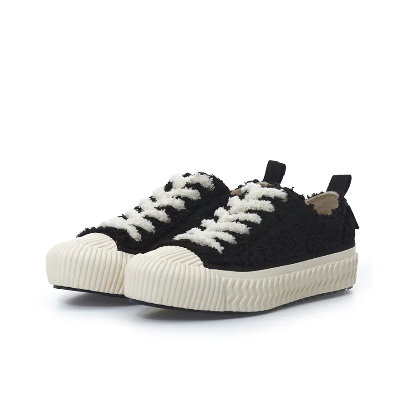 Excelsior Canvas Shoes Unisex Low Top Doug Bear Black-1