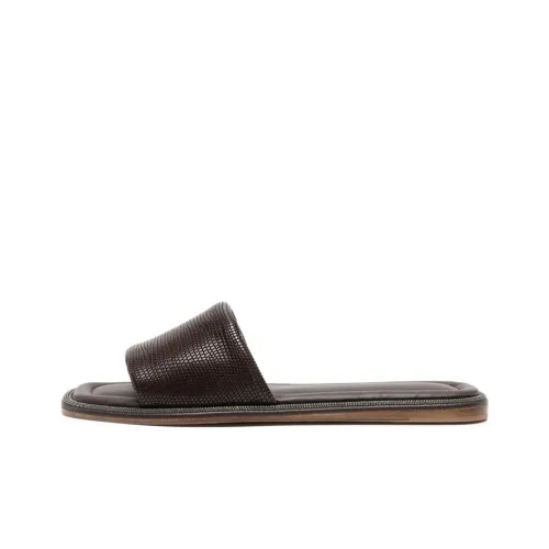 Brunello Cucinelli Slide Slippers Women's Brown