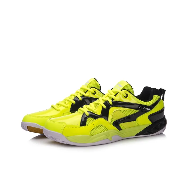 LiNing Cushioning, Slip Resistant, And Abrasion Resistant Low Top Badminton Shoes Unisex Yellow Black-2