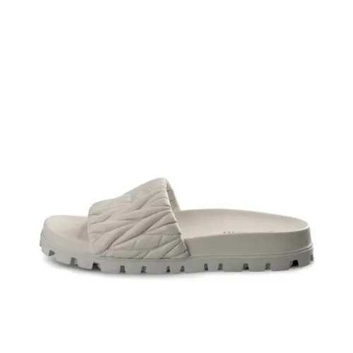 MIU MIU Odor-Resistant Slide Slippers Women's Gray White