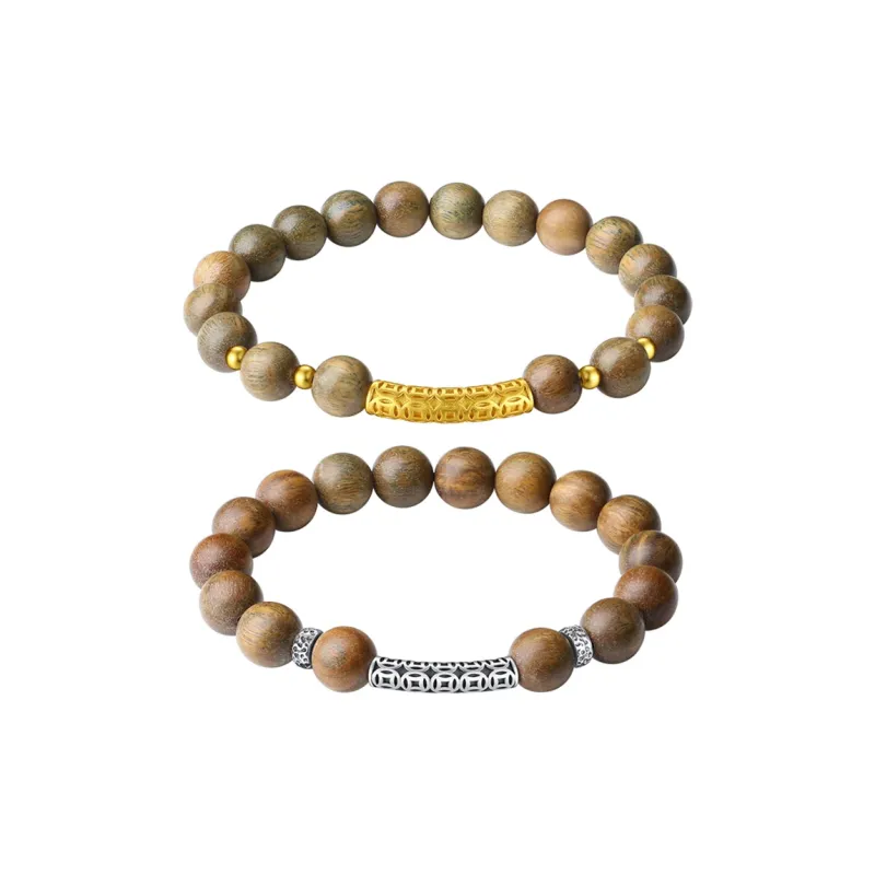TANDU Green Sandalwood Wood Bracelets Unisex-24
