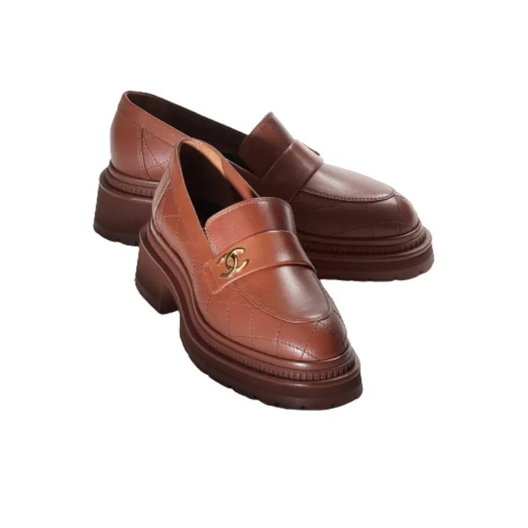 CHANEL Loafers Women's Light Brown-2