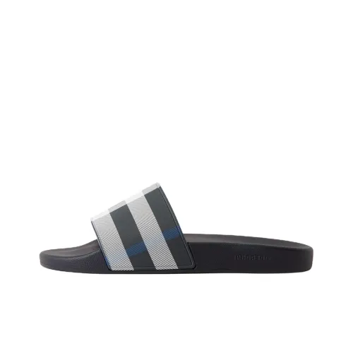 Burberry Furley Slides Black White