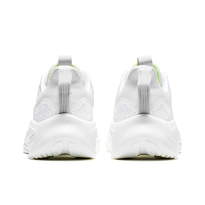 Erke Cushioning Anti Slip And Wear Resistant Low Top Running Shoes Women's White Pink-4