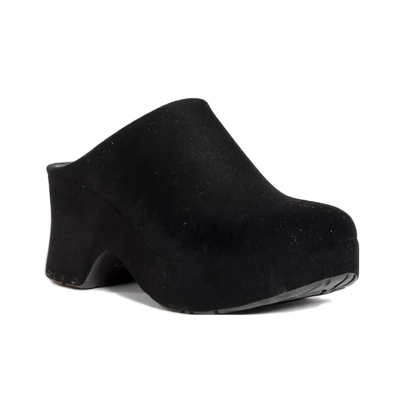 LOEWE Rubber Sole Wrap toe Slippers Women's Black-2