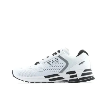 EMPORIO ARMANI Slip Resistant Low Top Casual Shoes Unisex White Black
