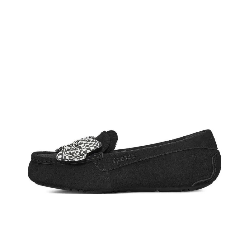 UGG Ansley Bow Slippers 'Black White' Women's-0