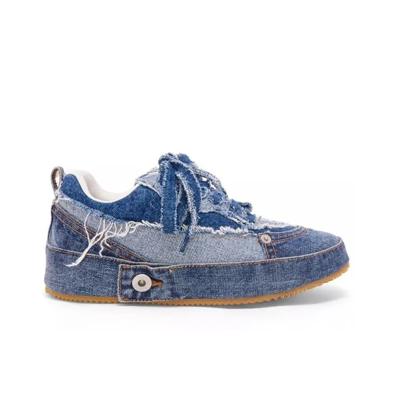 LOEWE Stylish Skateboarding Shoes Women's Denim Blue-1